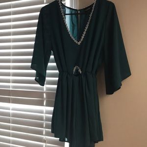 Francesca’s romper dark teal